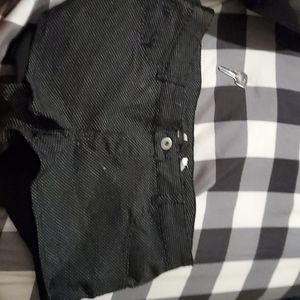 Black poka dotted shorts